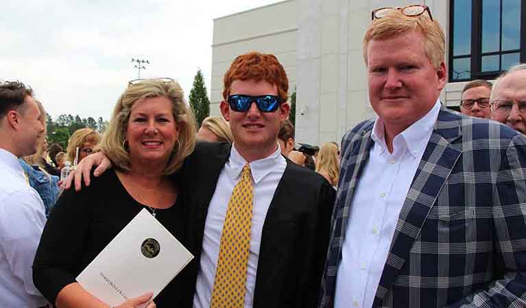 Buster Murdaugh with parents