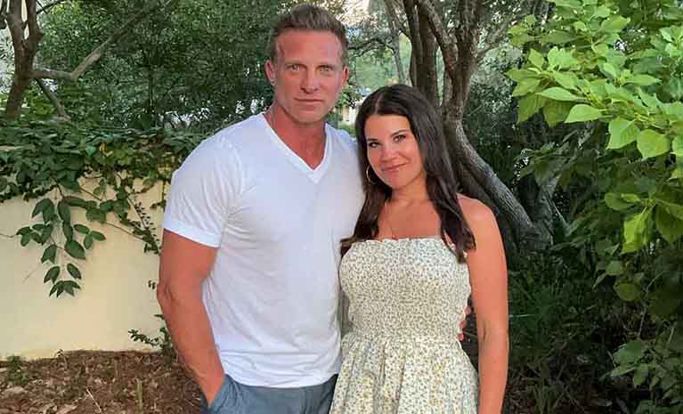 Michelle Lundstrom with Steve Burton